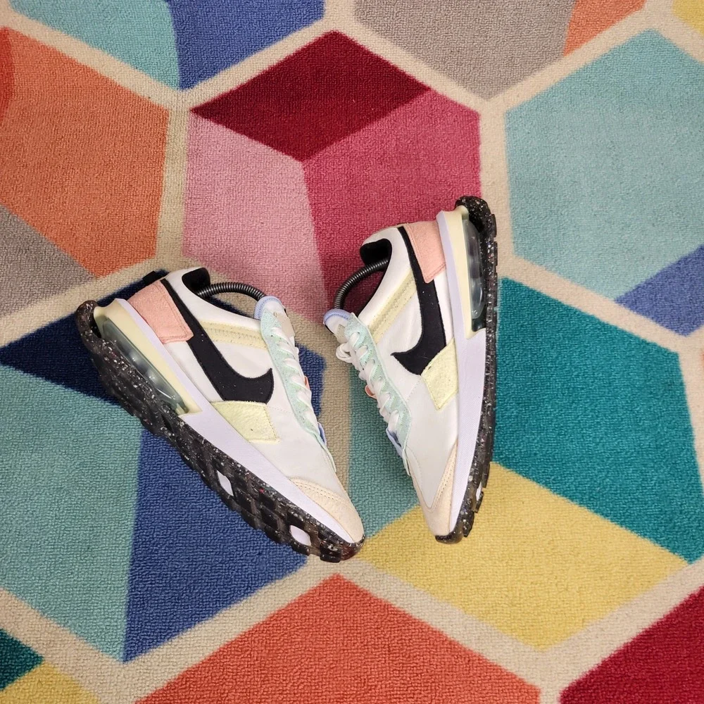 Nike Air Max Pre-Day LX Multi-Color Pastel Black Swoosh Sneakers Men's Size 7